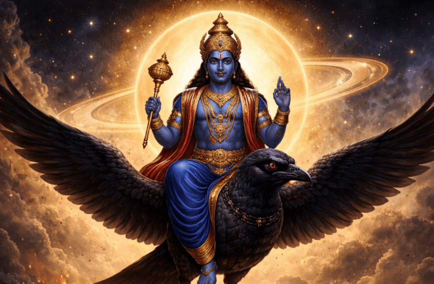 Why Shani Dev has only one leg and why he rides crow