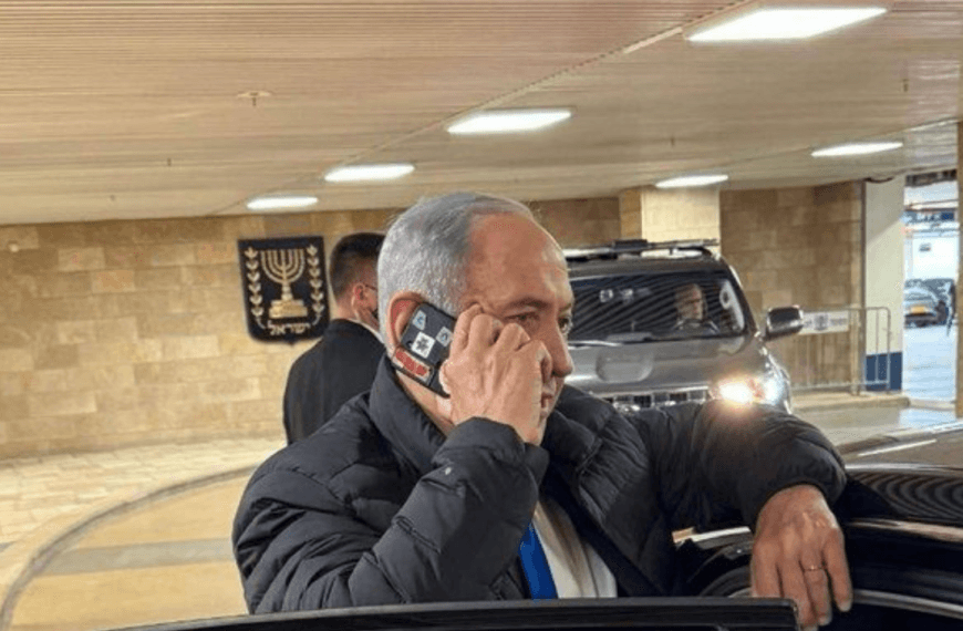 why Benjamin Netanyahu phone camera is covered with tape