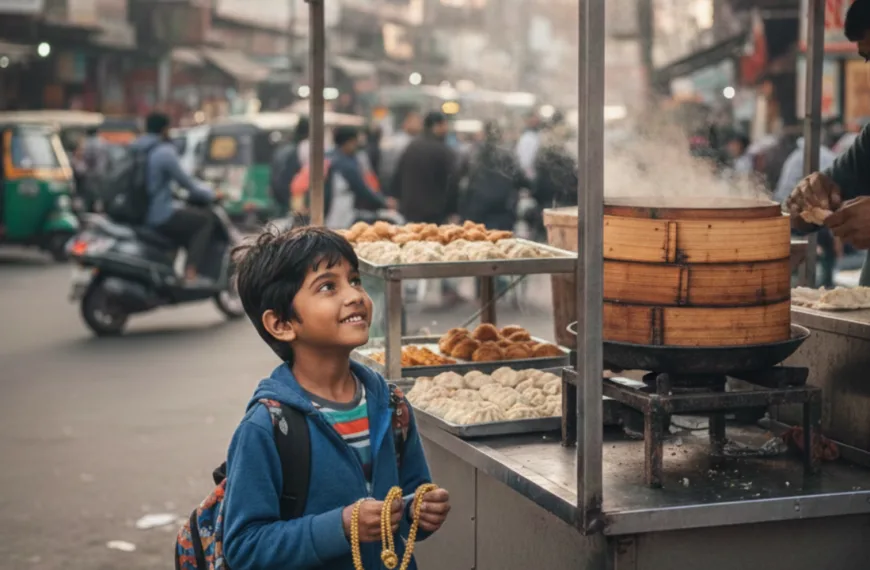 man lures a boy for momos and stole gold