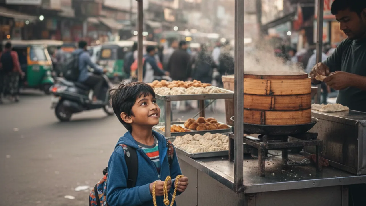 man lures a boy for momos and stole gold